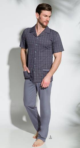 TARO_B/Л18_921 GRACJAN пижама мужская (цвет 1) M-XL серый